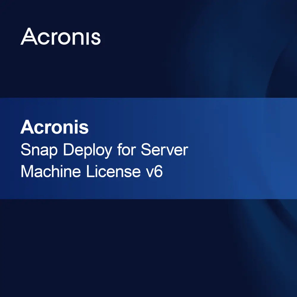 Licență Acronis Snap Deploy pentru Mașină Server v6