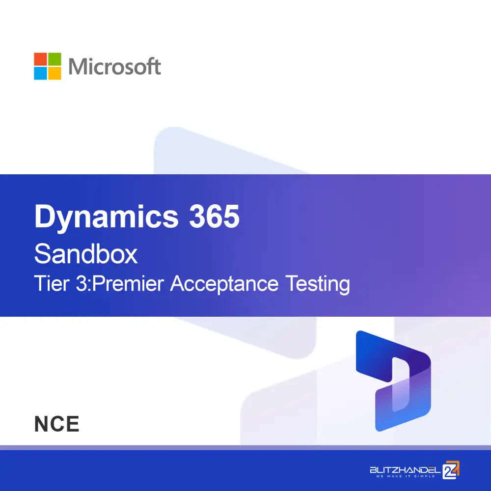 Dynamics 365 Operations - Sandbox Nivel 3: Testare de Acceptare Premier