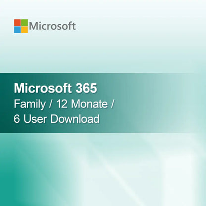 Microsoft 365 Family / 12 luni / 6 utilizatori Descărcare