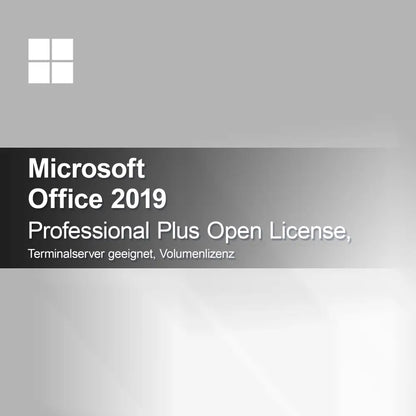 Microsoft Office 2019 Professional Plus Licență Deschisă, compatibil cu Terminalserver, Licență de volum