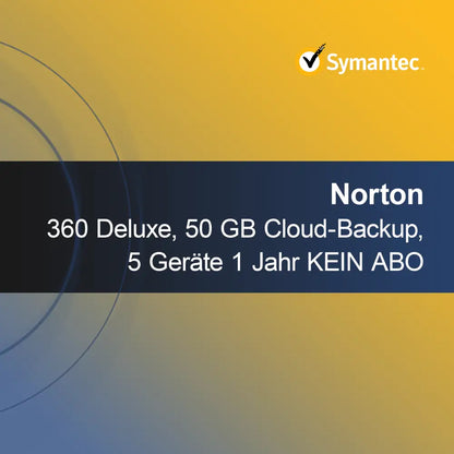 Norton 360 Deluxe, Backup Cloud de 50 GB, 5 dispozitive 1 an FĂRĂ ABONAMENT