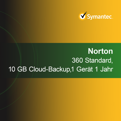 Norton 360 Standard, 10 GB backup în cloud, 1 dispozitiv 1 an