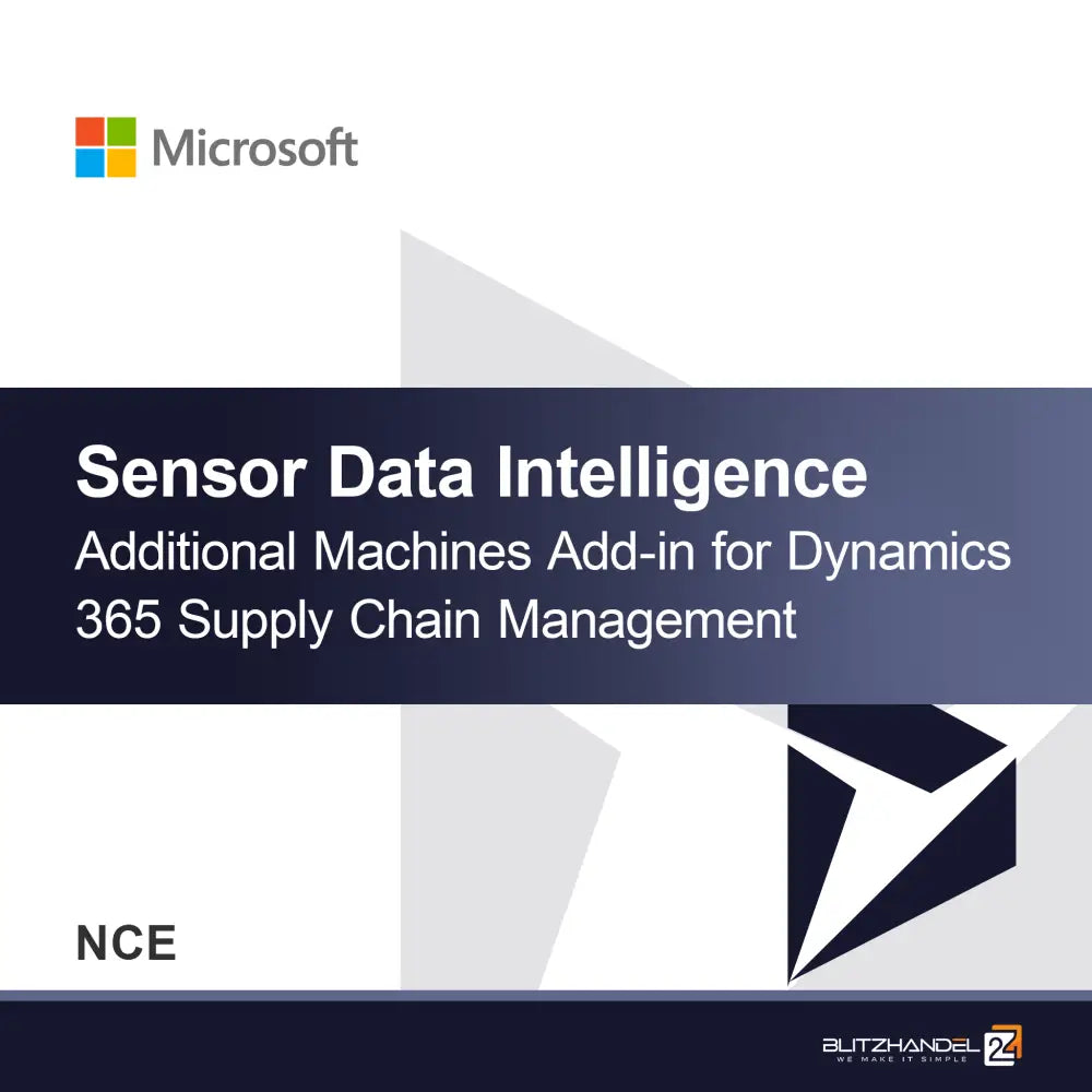 Add-in Mașini Suplimentare pentru Inteligența Datelor Senzorilor în Dynamics 365 Supply Chain Management (NCE)